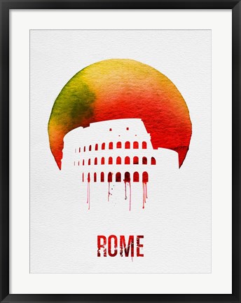 Framed Rome Landmark Red Print