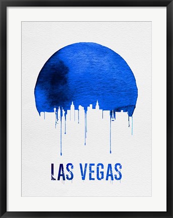 Framed Las Vegas Skyline Blue Print