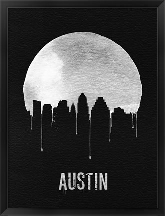 Framed Austin Skyline Black Print