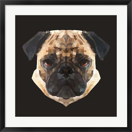 Framed Pug Print