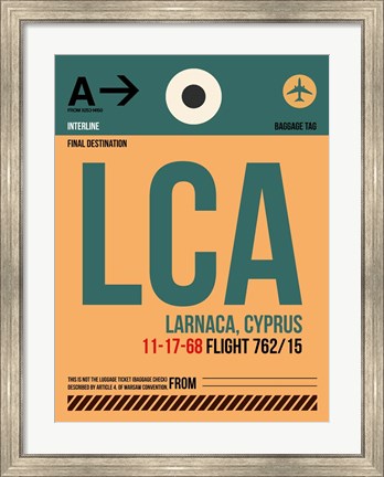 Framed LCA Cyprus Luggage Tag I Print