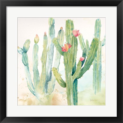 Framed Cactus Garden II Print