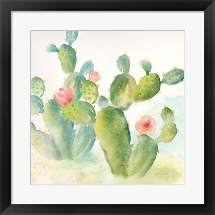 Framed Cactus Garden III Print