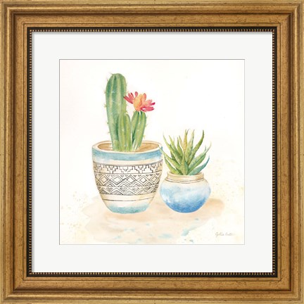 Framed Cactus Pots I Print