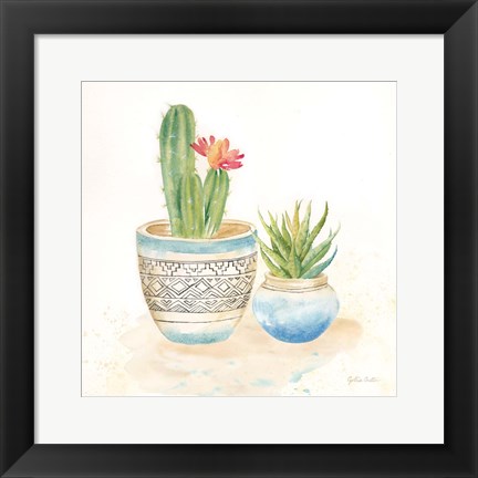 Framed Cactus Pots I Print