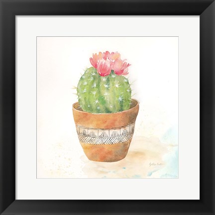 Framed Cactus Pots IV Print