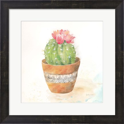 Framed Cactus Pots IV Print