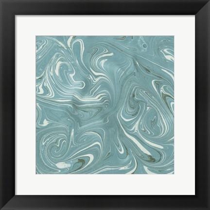 Framed Turquoise Marble II Print