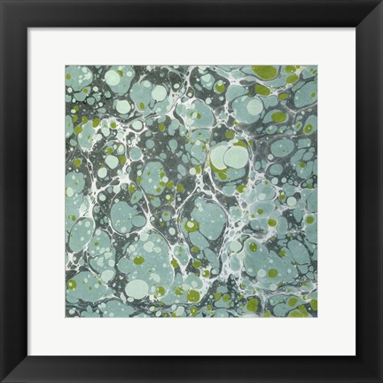 Framed Turquoise Marble III Print