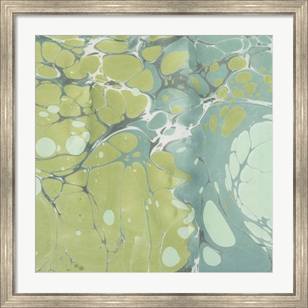 Framed Turquoise Marble IV Print
