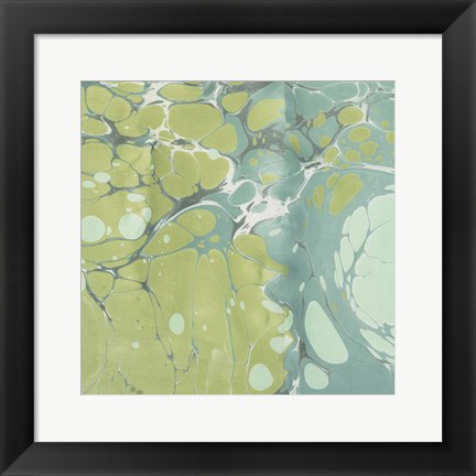 Framed Turquoise Marble IV Print