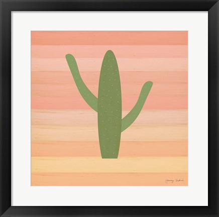 Framed Cactus Desert III Print