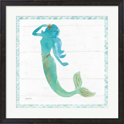 Framed Mermaid Friends IV Print