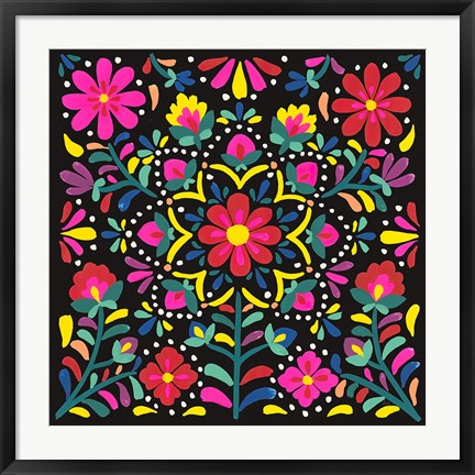 Framed Floral Fiesta II Print