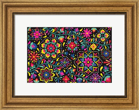 Framed Floral Fiesta I Print