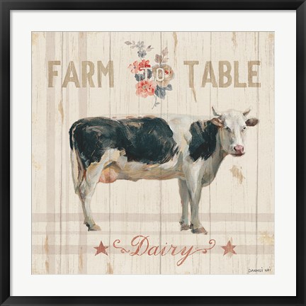Framed Farm Patchwork V Print
