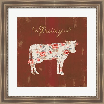 Framed Farm Patchwork IX Print