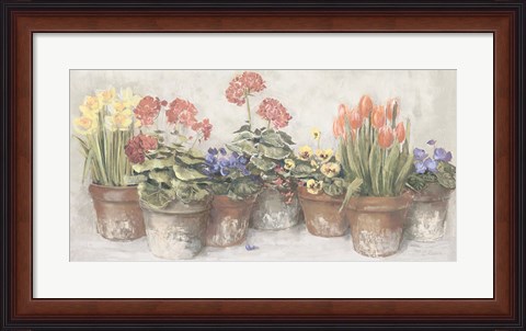 Framed Spring in the Greenhouse Neutral Print