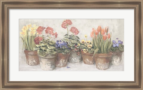 Framed Spring in the Greenhouse Neutral Print