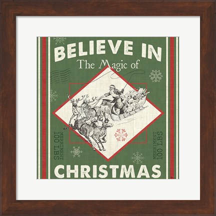 Framed Farmhouse Holiday III Color Print