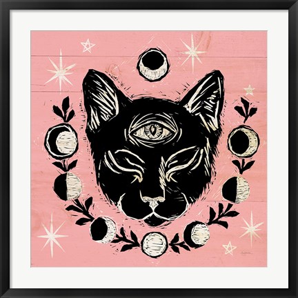 Framed Mystical Halloween Pink IV Print