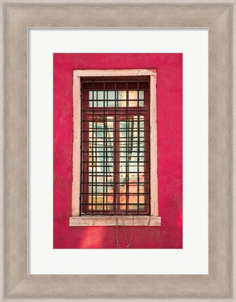 Framed Windows of Burano III Print