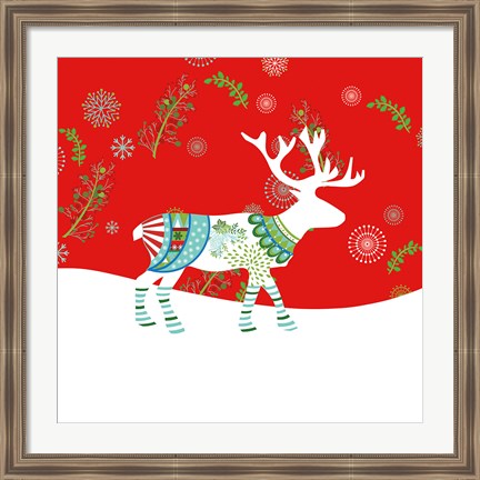 Framed Mod Holiday V Print