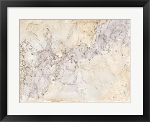 Framed Gold and Silver Mineral Abstract Print