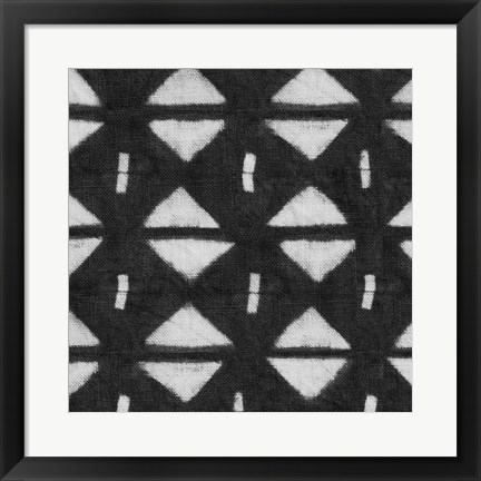 Framed Shibori Black III Print