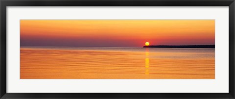 Framed Sunset over Lake Superior, Wisconsin Print