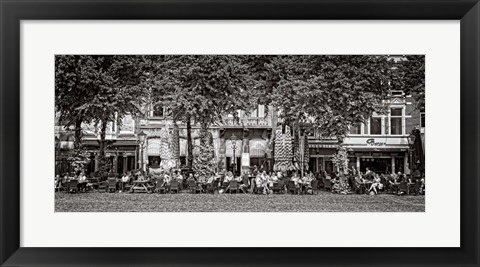 Framed People at Sidewalk Cafe, The Hague, Netherlands Print