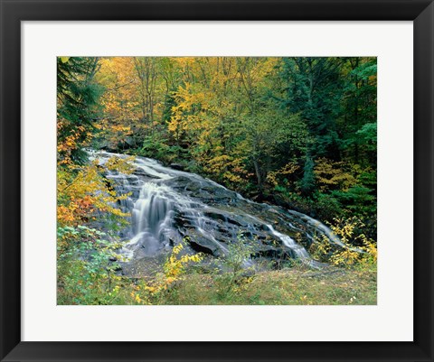 Framed Marshfield Falls, Winooski River, Marshfield, Vermont Print