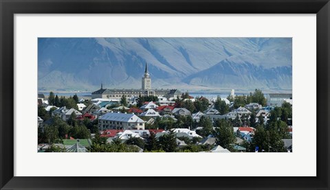 Framed Perlan Building, Reykjavik, Iceland Print