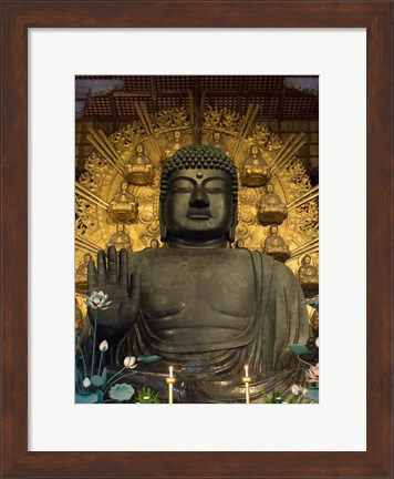 Framed Great Buddha Statue in TodaiJi Temple, Japan Print
