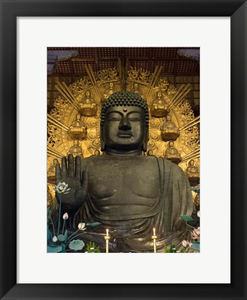 Framed Great Buddha Statue in TodaiJi Temple, Japan Print