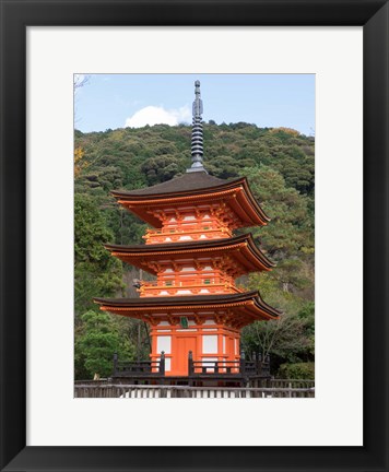 Framed Small Pagoda at Kiyomizu-dera Temple, Japan Print