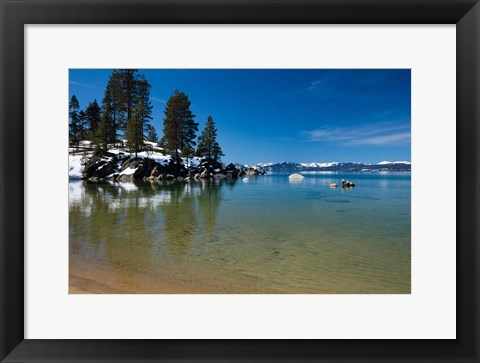 Framed Scenic View of Lake Tahoe, California Print