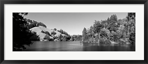 Framed Lake Lagunitas, California (BW) Print