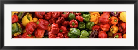 Framed Close-up of Assorted Peppers Print