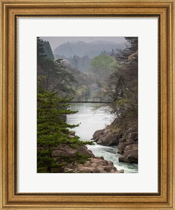 Framed Fog over Geibikei Gorge, Hiraizumi, Japan Print