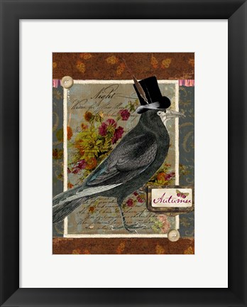 Framed Autumn Crow Print