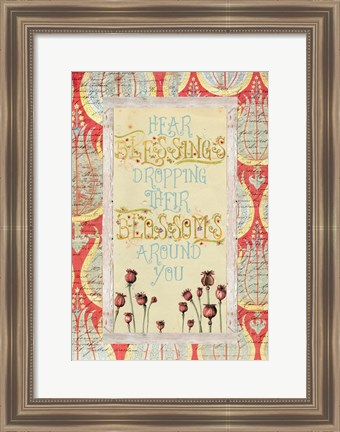 Framed Blessings Like Blossoms Print