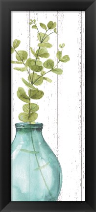 Framed Mixed Greens LXXXV Shiplap Print