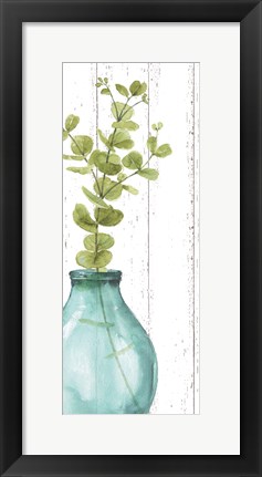 Framed Mixed Greens LXXXV Shiplap Print