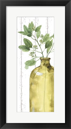 Framed Mixed Greens LXXXIV Shiplap Print