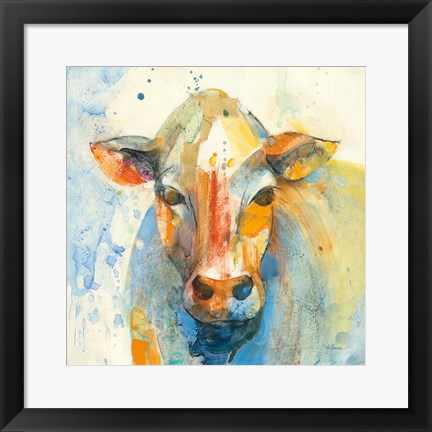 Framed Happy Cows II Print