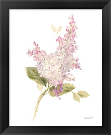 Framed Floursack Florals on White VI Print