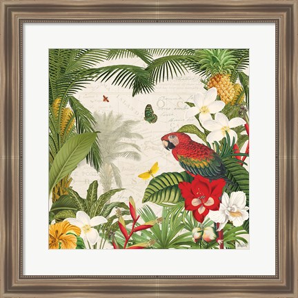 Framed Parrot Paradise III Print