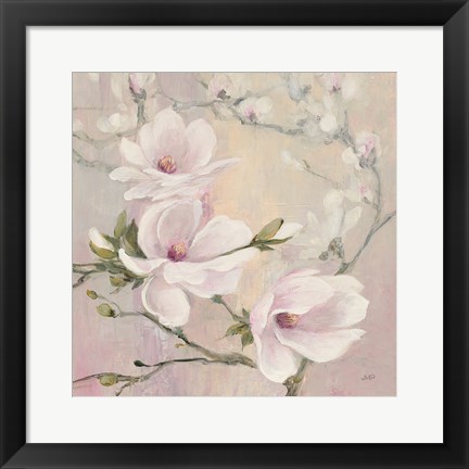 Framed Blushing Magnolias Print