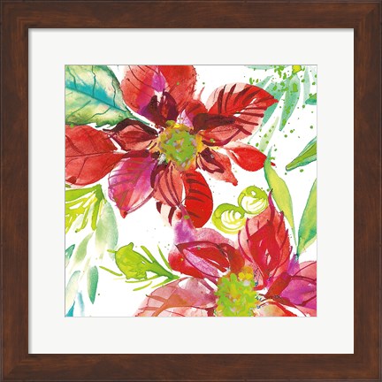 Framed Poinsettia Pretty I Print